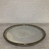 Japanese pottery plate- Circle Traditional  - Hand made by Kiyoko Mori
